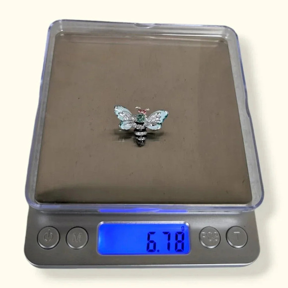 (2/$20) Vintage Rhinestone Bee Brooch - Picture 6 of 6